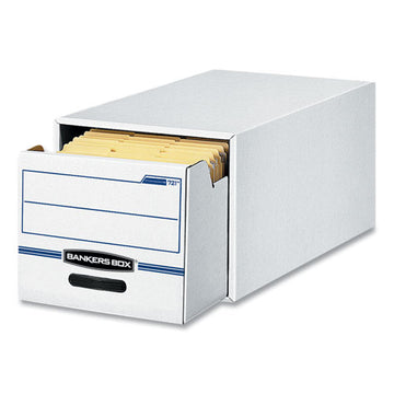 Bankers Box® Stor-drawer Basic Space-savings Storage Drawers, Legal Files, 16.75" X 19.5" X 11.5", White-blue, 6-carton freeshipping - TVN Wholesale